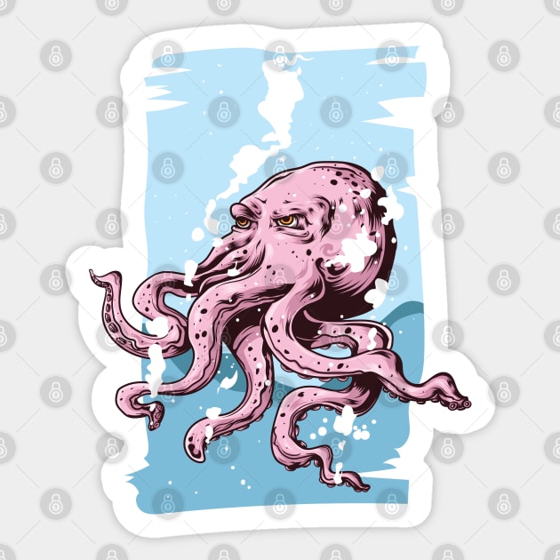 Undersea Monster Sticker by Anandariki